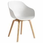 Chaise About a chair AAC 222 / Plastique & bois - Hay blanc en plastique
