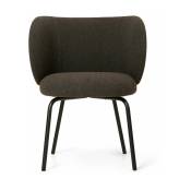 Chaise en tissu noir sur pieds noirs 69 x 69 cm Rico - Ferm Living