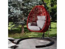 Chaise suspendue simple pour extérieur ovale carya