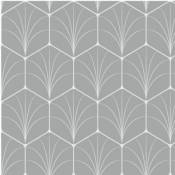 Crédence de cuisine auto-adhésive Caméléo motif oasis gris clair l. 200 cm x H. 40 cm x ép. 0 2 mm