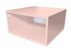 Cube de rangement bois 50x50 cm 50x50 rose pastel CUBE50-RP