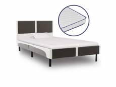 Distingué lits et accessoires collection rome lit et matelas mousse à mémoire de forme similicuir 90x200 cm