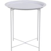 Ebuy24 - Baro Table basse table d'angle, blanc.