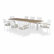Ensemble table de jardin 300/200x100 cm et 8 chaises