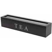 Excellent Houseware - Boîte à thé en bois, 6 compartiments