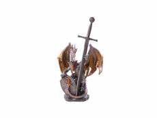 Figurine dragon gardien du feu - 27 cm