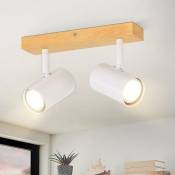 GBLY Plafonnier 2 lumières en bois - Lampe de plafond