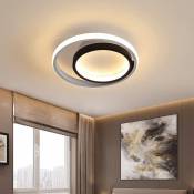 Goeco Plafonnier LED Moderne, 33W 3000K Forme Ronde Lampe de Plafond, Métal Acrylique Luminaire Plafonnier pour Salle de Bain,