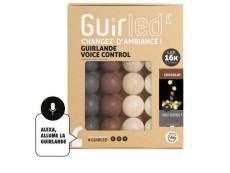 Guirlande boule lumineuse 16 led voice control - chocolat