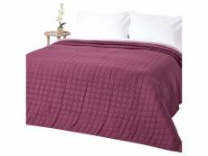 Homescapes couvre-lit matelassé bicolore & réversible en coton - violet & lavande - 150 x 200 cm SF1108A