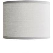 Licht-erlebnisse - Abat-jour en tissu gris clair au design moderne dans le style scandinave pour lampe de table E14 H:13 cm - gris clair - gris clair