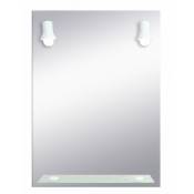 Miroir de salle de bains avec éclairage fluo-compacte