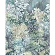 Papier peint panoramique Forêt Enchantée - 200 x 250 cm de Komar vert et bleu