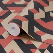 Papier peint vinyle sur intissé motif géométrique