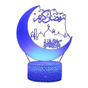 Ramadan DéCoration led LumièRes pour la Bureau LumièRes Lune éToiles Lampe ColoréE Islamique a