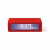 Réveil LCD Flip + Travel / Mini réveil réversible de voyage - Lexon rouge en plastique