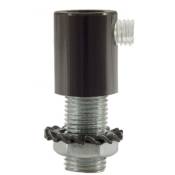 Serre-câble cylindrique en métal avec tige, écrou et rondelle - 2 pièces Perle noire - Perle noire
