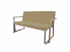 Sofa milano - resol - beige - aluminium anodisé 1390x590x750mm
