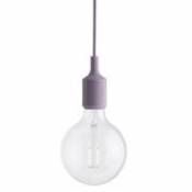 Suspension E27 / Silicone - Ampoule incluse - Muuto violet en plastique