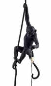 Suspension Monkey Hanging / Outdoor - H 80 cm - Seletti noir en plastique