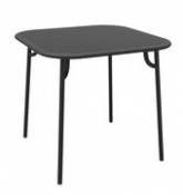 Table carrée Week-end / 85 x 85 cm - Aluminium - Petite Friture noir en métal