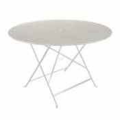 Table pliante Bistro / Ø 117 cm - Trou parasol - Fermob gris en métal