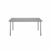 Table rectangulaire Patio / Inox - 140 x 80 cm - Tolix gris en métal