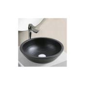 Vasque pour salle de bain Ronde - Céramique Noire