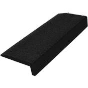 Vivol - Bordures en caoutchouc pour aires de jeux / bordures en forme de l - 100 x 40 x 14,5 cm - Noir - Noir