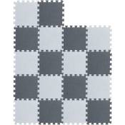 Wyctin - Hofuton Lot de 18 Puzzle Tapis de Jeu Tapis de Jeu en Mousse de Tapis de Puzzle Tapis Enfants Blanc et Gris