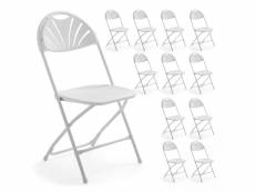 12 chaises pliantes de réception ajourées