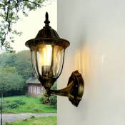 Applique d'extérieur milano de couleur or au design de lanterne en style campagnard étanche IP44 H:35 cm E27 - Or antique - Or antique