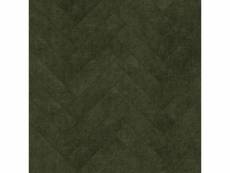 Carreaux adhésifs en cuir écologique chevron vert olive grisé - 357266 - 1 m² 357266