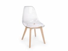 Chaise de salle à manger en polycarbonate transparent easy 52x47x h82 cm
