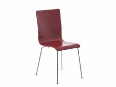 Chaise en bois avec piètement en métal pepe , rouge