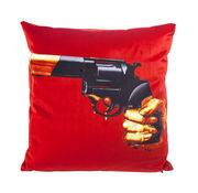 Coussin Toiletpaper / Revolver - 50 x 50 cm - Seletti rouge en tissu