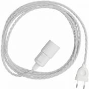 Creative Cables - Snake Twisted - Lampe plug-in avec câble textile tressé 3 Mètres - TC01 - TC01