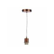 Dar Lighting - Suspension design Basic Cuivre vieilli 1 ampoule 8,5cm - Cuivre