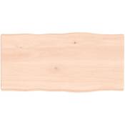Dessus de table bois chêne massif non traité bordure