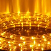 EINFEBEN Guirlande lumineuse à LED de 20 m, étanche à l'intérieur et à l'extérieur, IP44, chaîne lumineuse de couleur jaune.