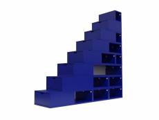 Escalier cube de rangement hauteur 200 cm bleu foncé ESC200-DF