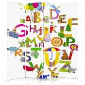 Feeby - Paravent Enfant Alphabet Coloré 4 Panneaux
