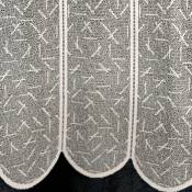 Homemaison - Brise bise en maille à motifs géométriques Blanc 0.3 x 1.20 m - Blanc