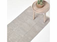 Homescapes tapis de couloir chenille uni en 100% coton