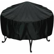 Housse de protection ronde noire, imperméable et anti-poussière, pour barbecue extérieur, 130x71 cm - black