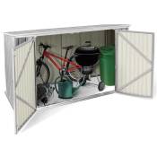Idmarket - Abri de jardin en métal gris clair verrouillable multi-rangement stockage vélos, outils, poubelles - Gris