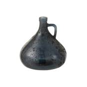 Jolipa - Vase bouteille avec anse en verre bleu 18x18x18 cm - gris