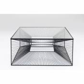 KARE DESIGN Table basse Design 80x80cm en Verre et