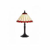 Lampe de table Tiffany Calais 1 Ampoule Rouge 50 Cm - Rouge