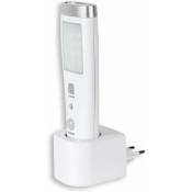 Linghhang - Lampe de poche à induction d'urgence Lampe Torche à Détecteur de Présence Angle Détection 60° 15 led Rechargeable Batterie Blanc - White